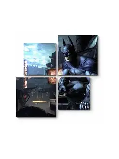 Картина на стену на холсте Бэтмен охраняет покой города