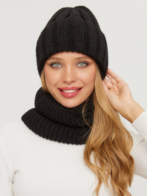 Комплекты шапка с шарфом женские