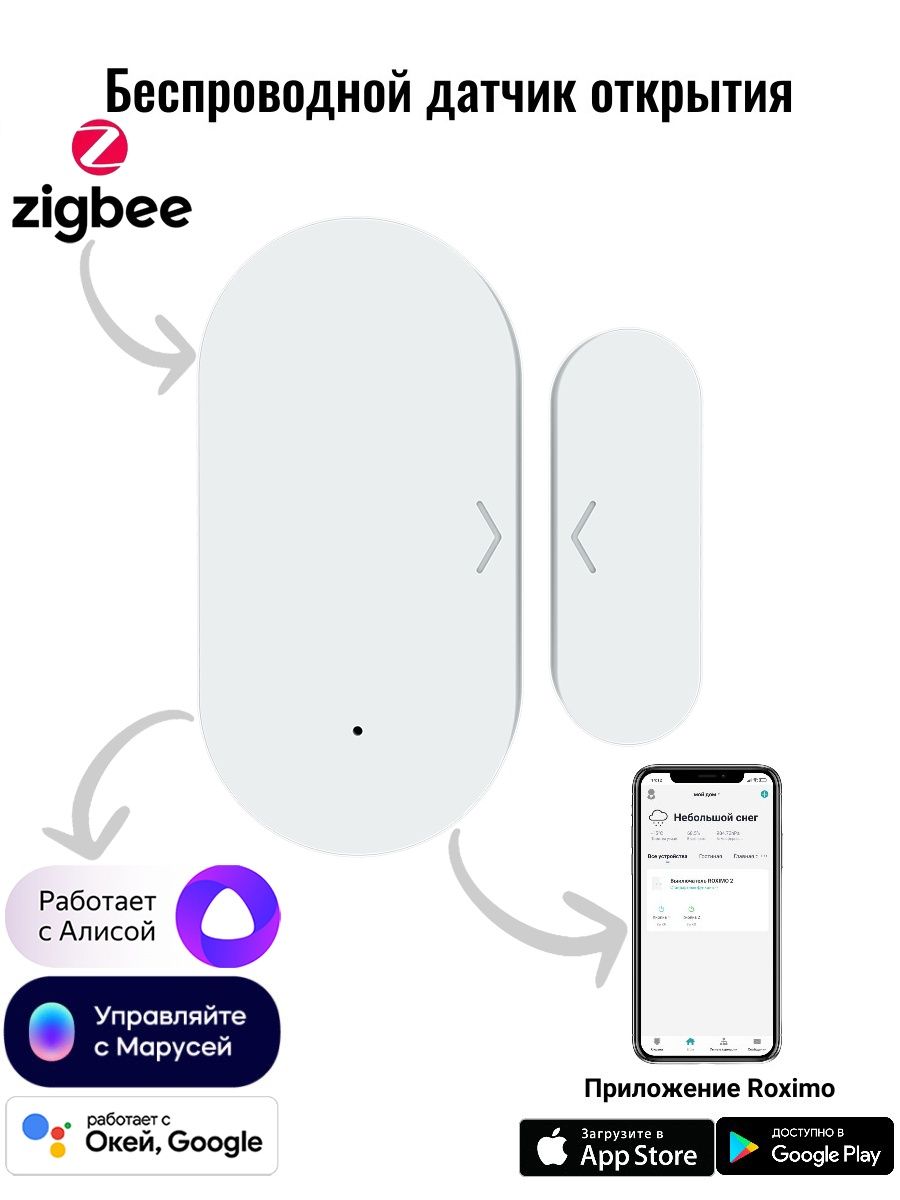 Умный Zigbee датчик открытия дверей и окон SZD08 — cтатистика продаж на  Wildberries бесплатно по арт.106709398