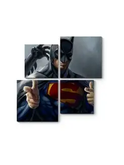 Картина на стену на холсте В каждом Супермене живет Бэтмен