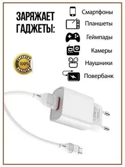 Зарядное устройство телефона MicroUSB