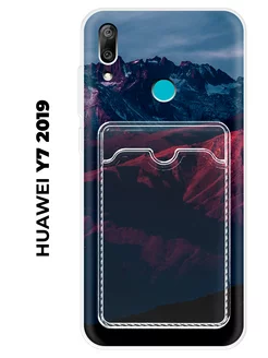 Чехол с карманом на Huawei Y7 2019 (для Хуавей ю7 2019)