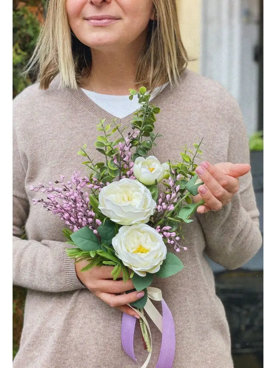 Искусственные цветы Букет невесты MayBlummy 109054440 купить за 844 ₽ винтернет-магазине Wildberries