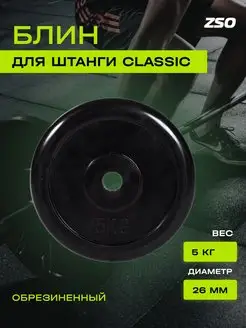 Диск для штанг и гантелей Classic, 5 кг