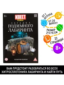 Квест книга-игра "Загадка подземного лабиринта", версия 2