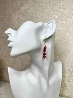 Серьги из коралла