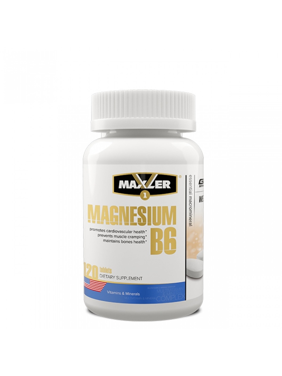 Magnesium b6. Maxler Magnesium b6 120 таб.