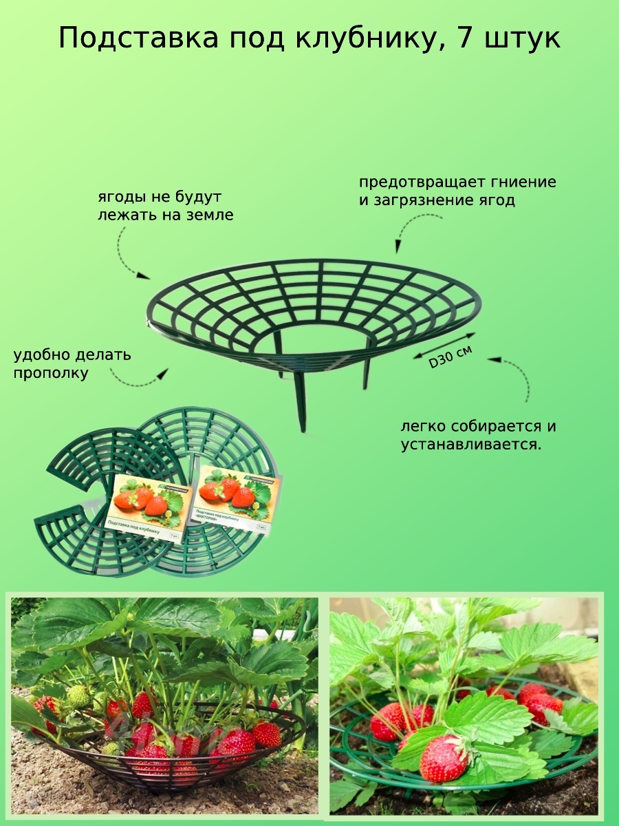 Опора для клубники из пластиковых бутылок