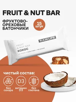 Батончики без сахара Fruit & Nut Кокос, 15 шт