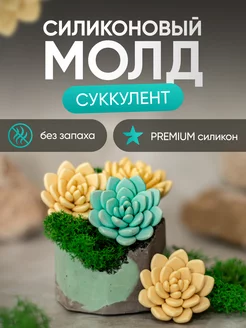 Силиконовый Молд Суккулент.Форма цветок