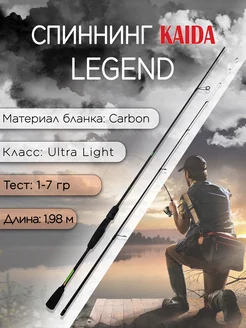 Спиннинг Legend Spinning Carbon 1-7 гр 1,98 м