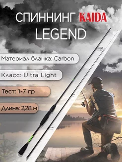 Спиннинг Legend Spinning Carbon 1-7 гр 2,28 м