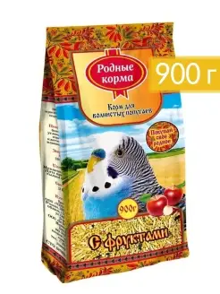 Корм для волнистых попугаев с фруктами - 900 г