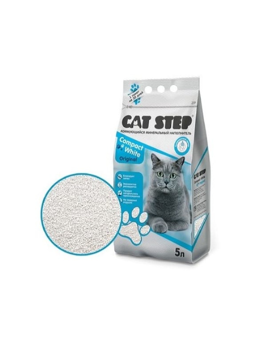 Наполнитель минеральный комкующийся Cat Step Compact White Original 20313008, 5 л. Наполнитель комкующийся минеральный Cat Step Compact White Carbon, 5 л. Наполнитель комкующийся минеральный Cat Step Compact White Lavender, 5 л. Наполнитель Cat Step Original 5л п/п д/к минеральный/впитывающий*4.