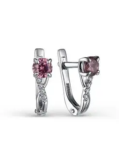 Серьги серебро 925 пробы с камнем